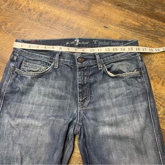 7 for All Mankind 'A' Pocket Bootcut Jeans Women's Size 32 Flare Stretch Denim - Picture 3 of 12